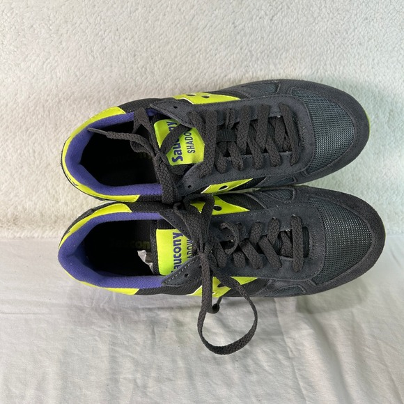 Saucony Shadow 5000 Mens Shoes Dark Grey Neon Yellow Athletic Sneakers Size 9 - Picture 9 of 15